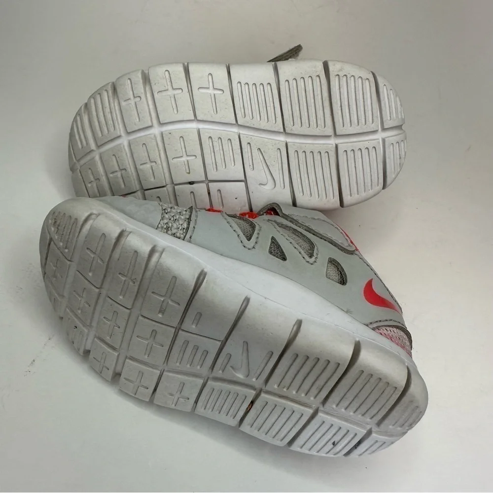 Nike Toddler Free Shoes 5.0 644447-002 Bright Coral Gray Baby Infant Size 4C
